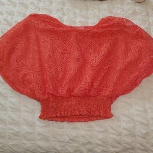 Coral crop top